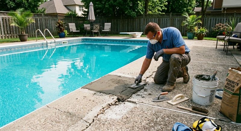 Poolside Concrete Repair Service