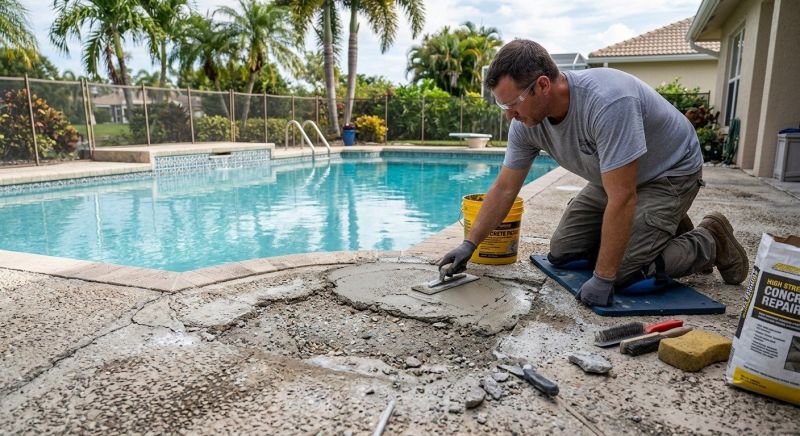 Poolside Concrete Repair Service
